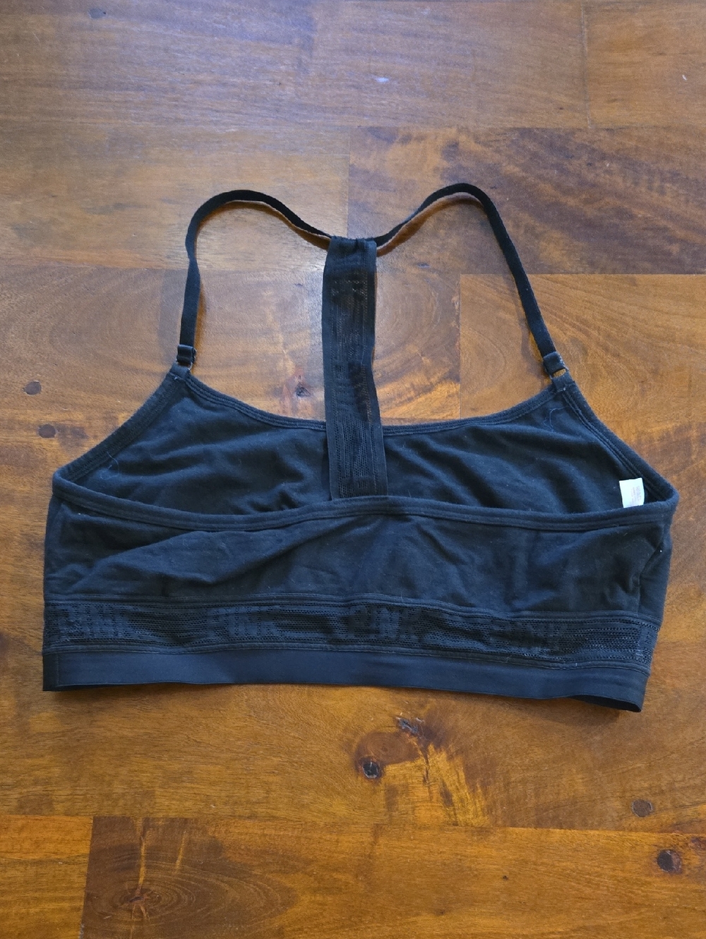 PINK Victoria's Secret Black Racerback Bralette Size Large - Picture 3 of 8